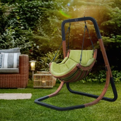 Axi Hängesessel Capri Mit Gestell Grün 3 Axi Hängesessel Capri Mit Gestell Grün – Bild 3