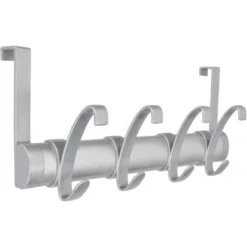 Siro Türgarderobe 4 Haken 01007 Kunststoff Metalleffekt Aluminium Länge 396 Mm