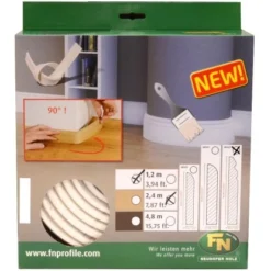 FN Neuhofer Biegbare Sockelleiste SK003 Kunststoff Weiß 12 X 90 X 2.400 Mm -Wenko Astra Geschaft 9003719231056 4910 2