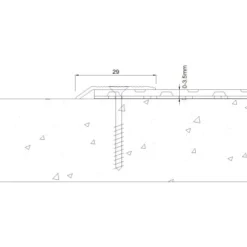 Kantenprofil Simple Fix 13 Gold Eloxiert Gebohrt 29 Mm X 5 Mm Länge 2700 Mm -Wenko Astra Geschaft 9003719288593 1750 4