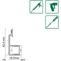 FN Neuhofer LED-Schiene FN Click-Fix 23 LED PS LED-Streifen 17 X 42 X 2.400 Mm -Wenko Astra Geschaft 9010115015920 4910 2