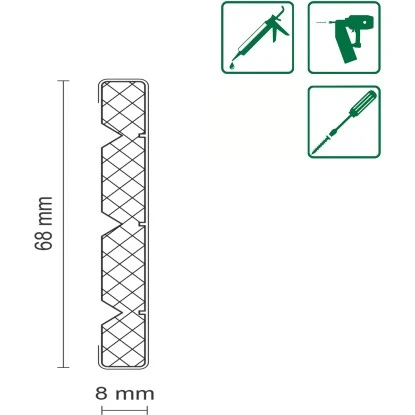FN Neuhofer Fliesenleiste KU068 FN Tile-Fix PVC Fliese Beige 7,6x67,6x2.400 Mm 2 FN Neuhofer Fliesenleiste KU068 FN Tile-Fix PVC Fliese Beige 7,6x67,6x2.400 Mm – Bild 2