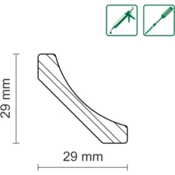 FN Neuhofer Hohlkehlleiste Buche Gedämpft Natur Lackiert 29 X 29 X 2.400 Mm -Wenko Astra Geschaft 9010115170988 4910 2