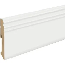 FN Neuhofer Sockelleiste FU114L Dekor Weiß MDF Foliert 18 X 115 X 2.400 Mm