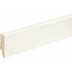 FN Neuhofer Sockelleiste L0153L Kiefer Weiß Lackiert Dekor