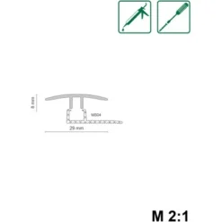 Bewegungsprofil Nr. 40 Elox. Alu Clipbar 29 X 7 X 900 Mm Silber -Wenko Astra Geschaft 9010115248083 4910 2