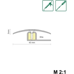 Multiprofil Combi-fix 01 Elox. Alu Schraubbar 40 X 11 X 930 Mm Champagner -Wenko Astra Geschaft 9010115248113 4910 2