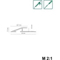 Rampenprofil Fit-fix 09 Elox. Alu 44 X 75 X 900 Mm Champagner -Wenko Astra Geschaft 9010115248441 4910 2