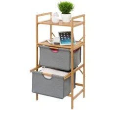 Wenko Standregal Bahari Mit 2 Körben Bambus -Wenko Astra Geschaft 90951 sb freisteller de 03