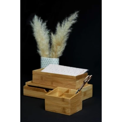 Wenko Box Terra Bambus Braun Mit Schublade 3 Wenko Box Terra Bambus Braun Mit Schublade – Bild 3