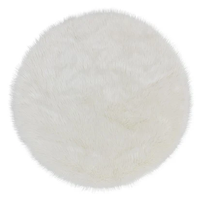 Astra Kunstfell Mia Weiß Ø 120 Cm 1 Astra Kunstfell Mia Weiß Ø 120 Cm