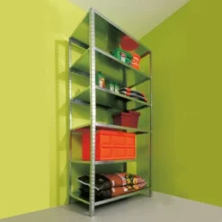 Metall-Schraubregal SR 100/65 Verzinkt 200 Cm X 100 Cm X 50 Cm -Wenko Astra Geschaft 950197 A 01