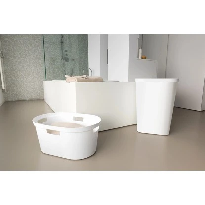 Curver Wäschebox 60 L + Wäschekorb 40 L 2-er Set Infinity Weiß 4 Curver Wäschebox 60 L + Wäschekorb 40 L 2-er Set Infinity Weiß – Bild 4