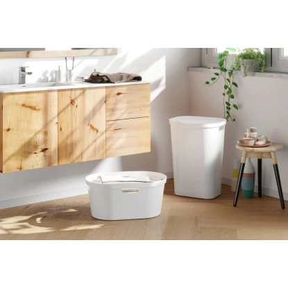 Curver Wäschebox 60 L + Wäschekorb 40 L 2-er Set Infinity Weiß 6 Curver Wäschebox 60 L + Wäschekorb 40 L 2-er Set Infinity Weiß – Bild 6