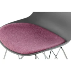 Kayoom Stuhl Emily 110 2er-Set Grau - Violett 48 Cm X 80 Cm X 53 Cm -Wenko Astra Geschaft 95576 4842 4056216814890 5