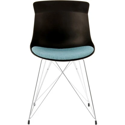 Kayoom Stuhl Emily 110 2er-Set Schwarz - Petrol 48 Cm X 80 Cm X 53 Cm 2 Kayoom Stuhl Emily 110 2er-Set Schwarz - Petrol 48 Cm X 80 Cm X 53 Cm – Bild 2