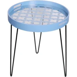 Kayoom Beistelltisch River Hellblau Ø 50 Cm X 40 Cm