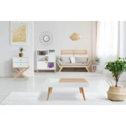 Kayoom Coffee Table Valerie Weiß-Natural 45 Cm X 90 Cm X 40 Cm 9 Kayoom Coffee Table Valerie Weiß-Natural 45 Cm X 90 Cm X 40 Cm -Wenko Astra Geschaft 95658 4842 4056216670410 5