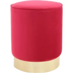 Kayoom Hocker Nena 110 Rot Ø 35 Cm X 43 Cm