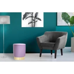 Kayoom Hocker Nena 110 Violett Ø 35 Cm X 43 Cm -Wenko Astra Geschaft 95684 4842 4056216919151 6