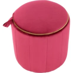 Kayoom Hocker Reese 110 Dunkelrot Ø 35 Cm X 43 Cm -Wenko Astra Geschaft 95685 4842 4056216919076 3