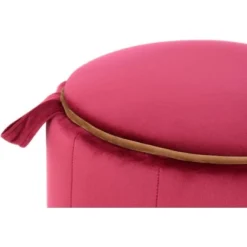 Kayoom Hocker Reese 110 Dunkelrot Ø 35 Cm X 43 Cm -Wenko Astra Geschaft 95685 4842 4056216919076 4