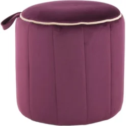 Kayoom Hocker Reese 110 Dunkelviolett Ø 35 Cm X 43 Cm