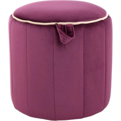 Kayoom Hocker Reese 110 Dunkelviolett Ø 35 Cm X 43 Cm 2 Kayoom Hocker Reese 110 Dunkelviolett Ø 35 Cm X 43 Cm – Bild 2