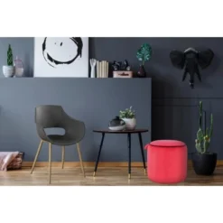 Kayoom Hocker Reese 110 Rot Ø 35 Cm X 43 Cm -Wenko Astra Geschaft 95830 4842 4056216919090 7