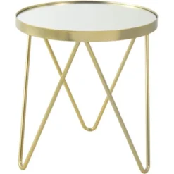 Kayoom Beistelltisch Bonnie Gold Ø 42 Cm X 46 Cm