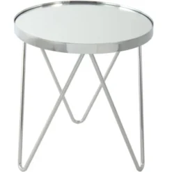 Kayoom Beistelltisch Bonnie Silber Ø 42 Cm X 46 Cm