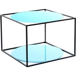 Kayoom Beistelltisch Cody Blau-Schwarz Ø 50 Cm X 36 Cm