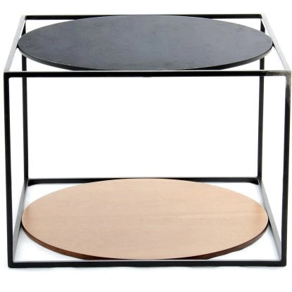 Kayoom Beistelltisch Cody Braun-Schwarz Ø 50 Cm X 36 Cm 2 Kayoom Beistelltisch Cody Braun-Schwarz Ø 50 Cm X 36 Cm – Bild 2