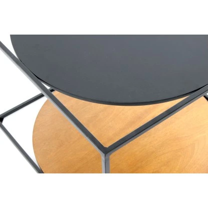 Kayoom Beistelltisch Cody Braun-Schwarz Ø 50 Cm X 36 Cm 3 Kayoom Beistelltisch Cody Braun-Schwarz Ø 50 Cm X 36 Cm – Bild 3