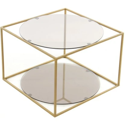 Kayoom Beistelltisch Cody Grau-Gold Ø 50 Cm X 36 Cm 1 Kayoom Beistelltisch Cody Grau-Gold Ø 50 Cm X 36 Cm