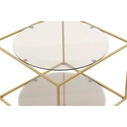 Kayoom Beistelltisch Cody Grau-Gold Ø 50 Cm X 36 Cm 5 Kayoom Beistelltisch Cody Grau-Gold Ø 50 Cm X 36 Cm – Bild 5