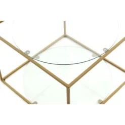 Kayoom Beistelltisch Cody Klar-Gold Ø 50 Cm X 36 Cm -Wenko Astra Geschaft 96260 4842 4056216840547 3