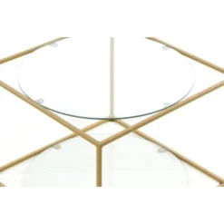 Kayoom Beistelltisch Cody Klar-Gold Ø 50 Cm X 36 Cm -Wenko Astra Geschaft 96260 4842 4056216840547 5
