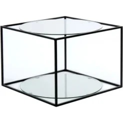 Kayoom Beistelltisch Cody Klar-Schwarz Ø 50 Cm X 36 Cm