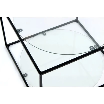 Kayoom Beistelltisch Cody Klar-Schwarz Ø 50 Cm X 36 Cm 3 Kayoom Beistelltisch Cody Klar-Schwarz Ø 50 Cm X 36 Cm – Bild 3