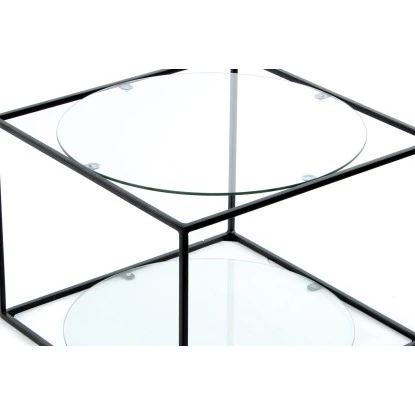 Kayoom Beistelltisch Cody Klar-Schwarz Ø 50 Cm X 36 Cm 5 Kayoom Beistelltisch Cody Klar-Schwarz Ø 50 Cm X 36 Cm – Bild 5
