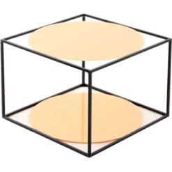 Kayoom Beistelltisch Cody Orange-Schwarz Ø 50 Cm X 36 Cm