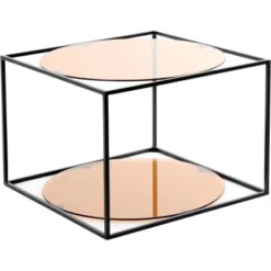 Kayoom Beistelltisch Cody Terra-Schwarz Ø 50 Cm X 36 Cm