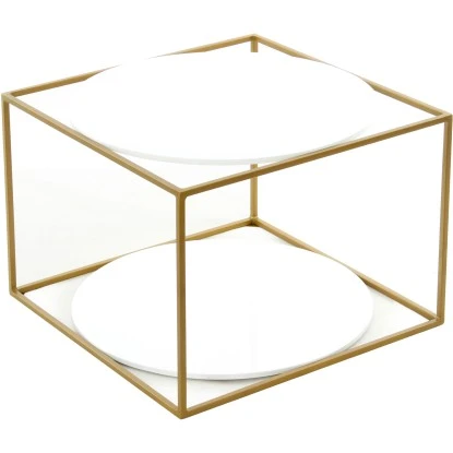 Kayoom Beistelltisch Cody Weiß-Gold Ø 50 Cm X 36 Cm 1 Kayoom Beistelltisch Cody Weiß-Gold Ø 50 Cm X 36 Cm