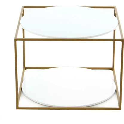 Kayoom Beistelltisch Cody Weiß-Gold Ø 50 Cm X 36 Cm 2 Kayoom Beistelltisch Cody Weiß-Gold Ø 50 Cm X 36 Cm – Bild 2