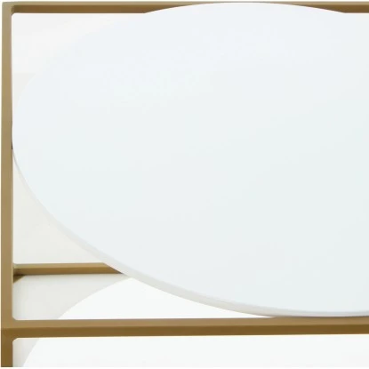 Kayoom Beistelltisch Cody Weiß-Gold Ø 50 Cm X 36 Cm 4 Kayoom Beistelltisch Cody Weiß-Gold Ø 50 Cm X 36 Cm – Bild 4
