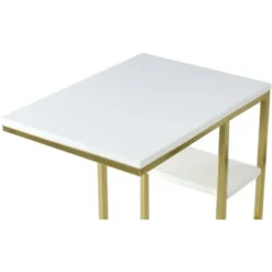 Kayoom Beistelltisch Lucilla Weiß-Gold 48 Cm X 35 Cm X 60 Cm -Wenko Astra Geschaft 96410 4842 4056216840394 5
