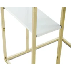 Kayoom Beistelltisch Lucilla Weiß-Gold 48 Cm X 35 Cm X 60 Cm -Wenko Astra Geschaft 96410 4842 4056216840394 6