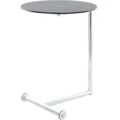 Kayoom Beistelltisch Servant Schwarz-Silber Ø 46 Cm X 62 Cm