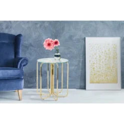Kayoom Beistelltisch Sherryl Gold Ø 45 Cm X 55 Cm -Wenko Astra Geschaft 96871 4842 4056216840417 6